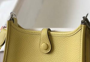 Hermes Evelyne Bag Designer Hermes Mini Crossbody Real Bag 20434 Light Yellow - Default Title - View 8