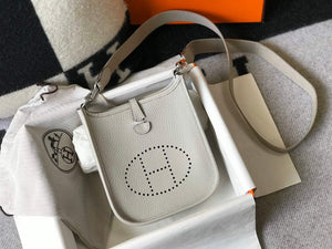 Hermes Evelyne Bag Designer Hermes Mini Crossbody Real Bag 20435 White - Default Title - View 1