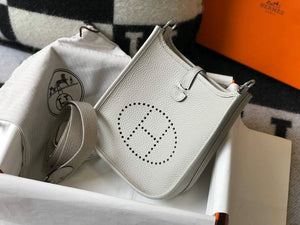 Hermes Evelyne Bag Designer Hermes Mini Crossbody Real Bag 20435 White - Default Title - View 3