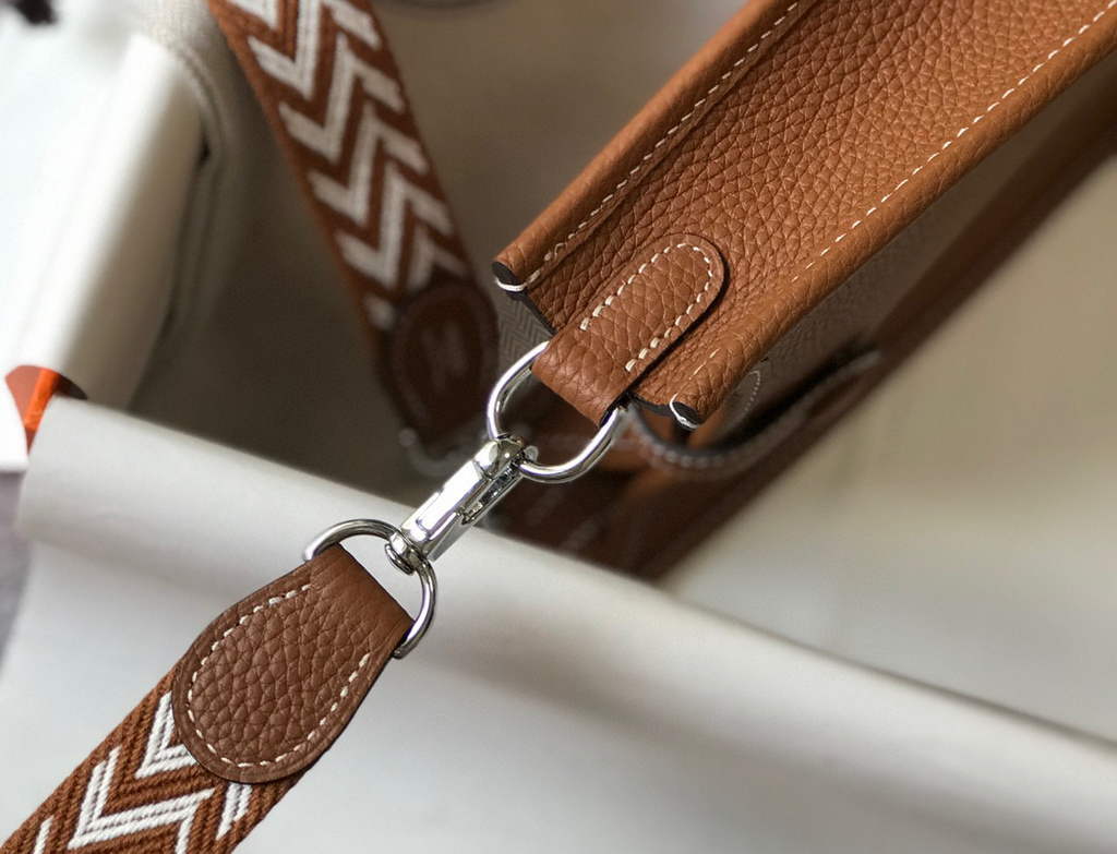 Hermes Evelyne Bag Designer Hermes Mini Crossbody Real Bag 20422 Brown
