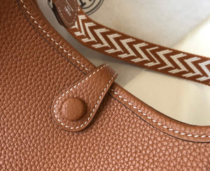 Hermes Evelyne Bag Designer Hermes Mini Crossbody Real Bag 20422 Brown - Default Title - View 8