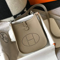 Hermes Evelyne Bag Designer Hermes Mini Crossbody Real Bag 20425 Light Grey - Default Title - View 1