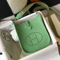 Hermes Evelyne Bag Designer Hermes Mini Crossbody Real Bag 20424 Green - Default Title - View 1