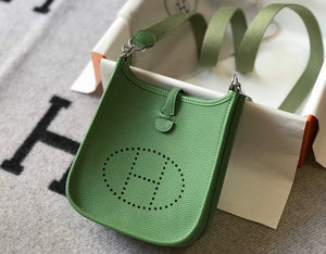 Hermes Evelyne Bag Designer Hermes Mini Crossbody Real Bag 20424 Green - Default Title - View 3