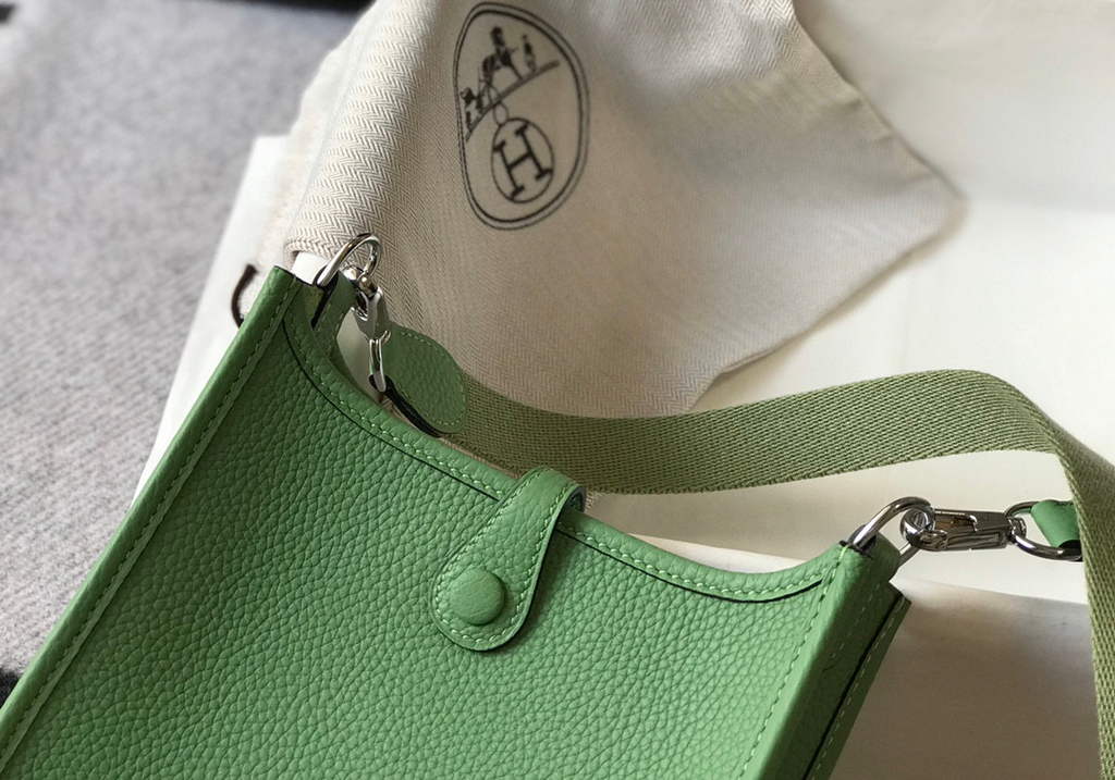 Hermes Evelyne Bag Designer Hermes Mini Crossbody Real Bag 20424 Green
