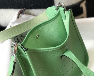 Hermes Evelyne Bag Designer Hermes Mini Crossbody Real Bag 20424 Green - Default Title - View 9