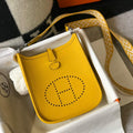 Hermes Evelyne Bag Designer Hermes Mini Crossbody Real Bag 20426 Yellow - Default Title - View 1