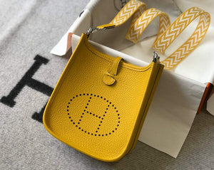 Hermes Evelyne Bag Designer Hermes Mini Crossbody Real Bag 20426 Yellow - Default Title - View 3
