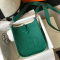 Hermes Evelyne Bag Designer Hermes Mini Crossbody Real Bag 20427 Dark Green - Default Title - View 1