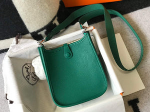 Hermes Evelyne Bag Designer Hermes Mini Crossbody Real Bag 20427 Dark Green - Default Title - View 2