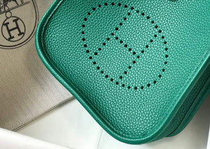 Hermes Evelyne Bag Designer Hermes Mini Crossbody Real Bag 20427 Dark Green - Default Title - View 5