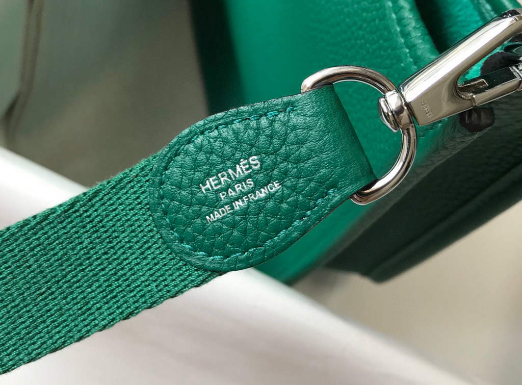 Hermes Evelyne Bag Designer Hermes Mini Crossbody Real Bag 20427 Dark Green