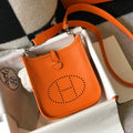 Hermes Evelyne Bag Designer Hermes Mini Crossbody Real Bag 20428 Orange - Default Title - View 1