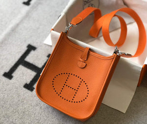 Hermes Evelyne Bag Designer Hermes Mini Crossbody Real Bag 20428 Orange - Default Title - View 3