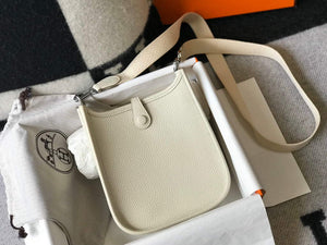 Hermes Evelyne Bag Designer Hermes Mini Crossbody Real Bag 20429 Beige - Default Title - View 2