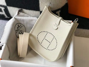 Hermes Evelyne Bag Designer Hermes Mini Crossbody Real Bag 20429 Beige - Default Title - View 4