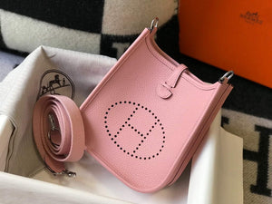 Hermes Evelyne Bag Designer Hermes Mini Crossbody Real Bag 20430 Pink - Default Title - View 3
