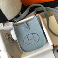 Hermes Evelyne Bag Designer Hermes Mini Crossbody Real Bag 20431 Light Blue - Default Title - View 1