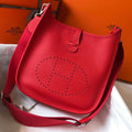 Hermes Evelyne III 29 bag Designer Hermes Shoulder Bag 204851 Red Silver - Default Title - View 1