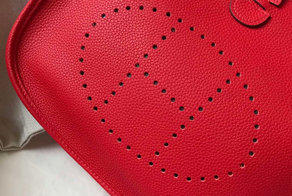 Hermes Evelyne III 29 bag Designer Hermes Shoulder Bag 204851 Red Silver
