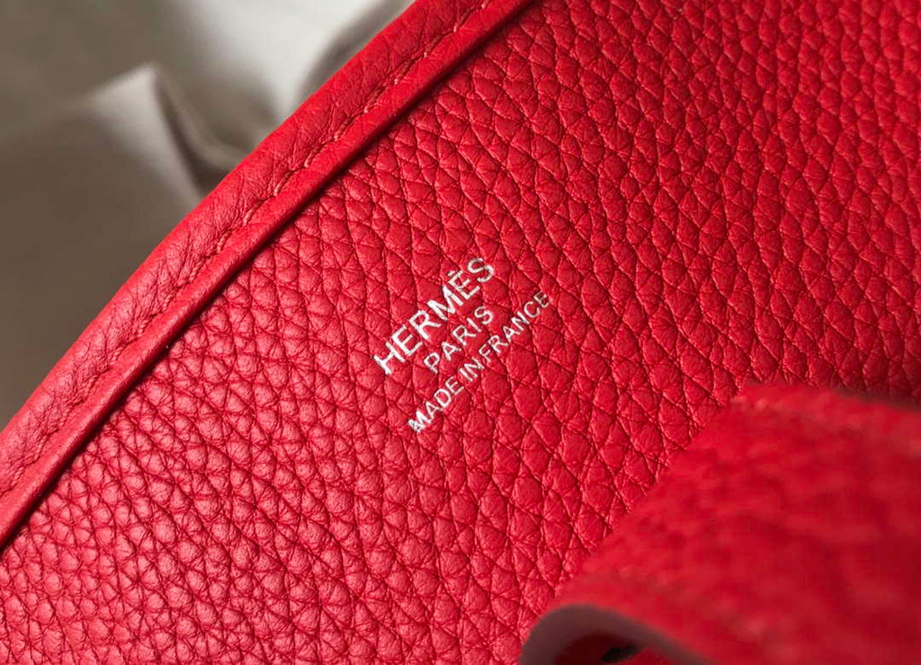 Hermes Evelyne III 29 bag Designer Hermes Shoulder Bag 204851 Red Silver