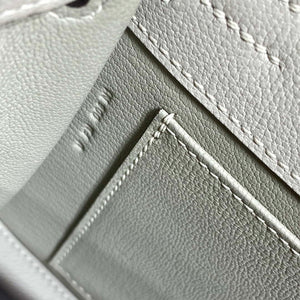 Hermes Evercolor Kelly Danse II 22cm Leather Crossbody Bag H20372 Light Gray - Default Title - View 8