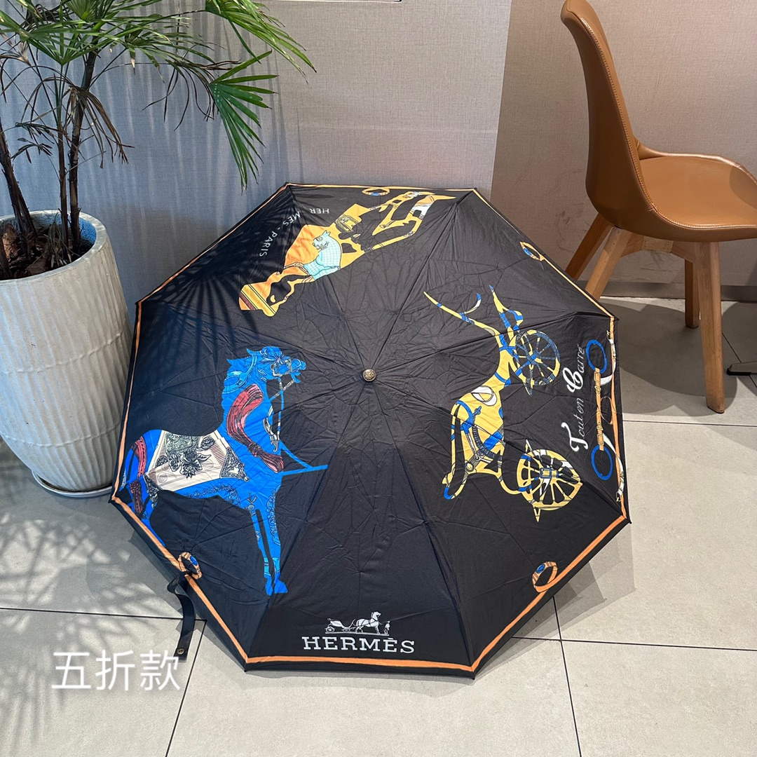 Hermes Fashion Folding Sun Umbrella H33475 - Default Title - View 1