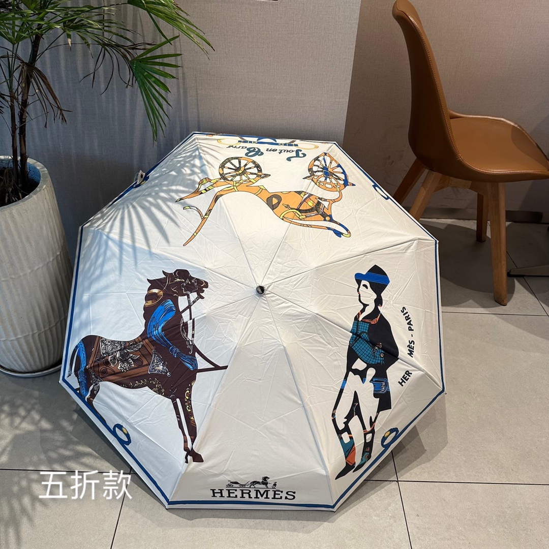 Hermes Fashion Folding Sun Umbrella H33476 - Default Title - View 1