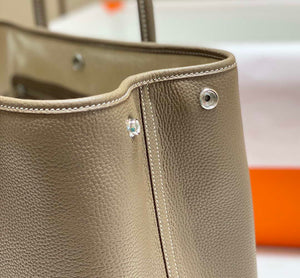 Hermes Gray Togo Medium Garden Party 36cm Bag H239057 - Default Title - View 6