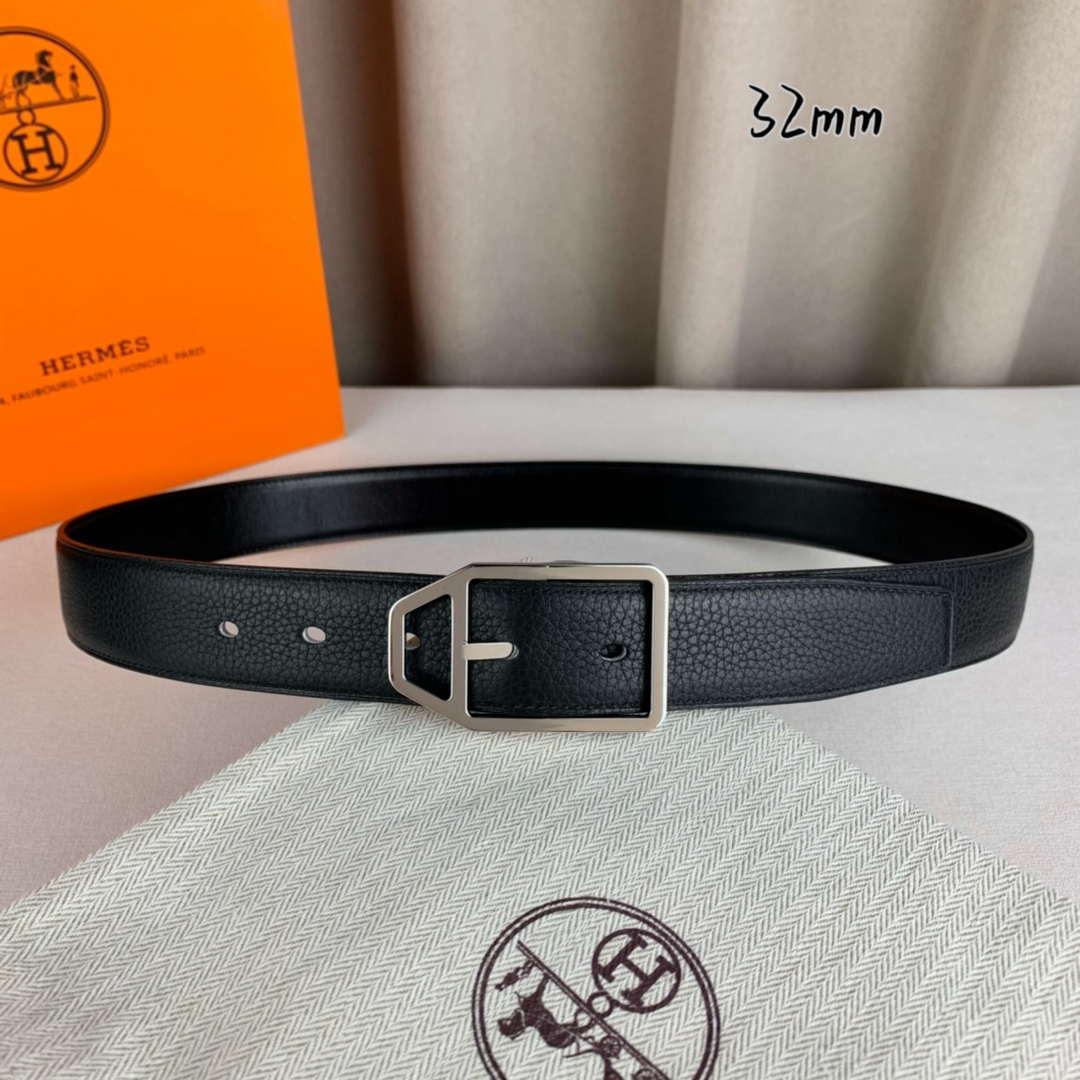 Hermes H010632UP2K Jockey belt buckle & Reversible leather strap 32 mm H88011 - '--Please Select-- - View 1