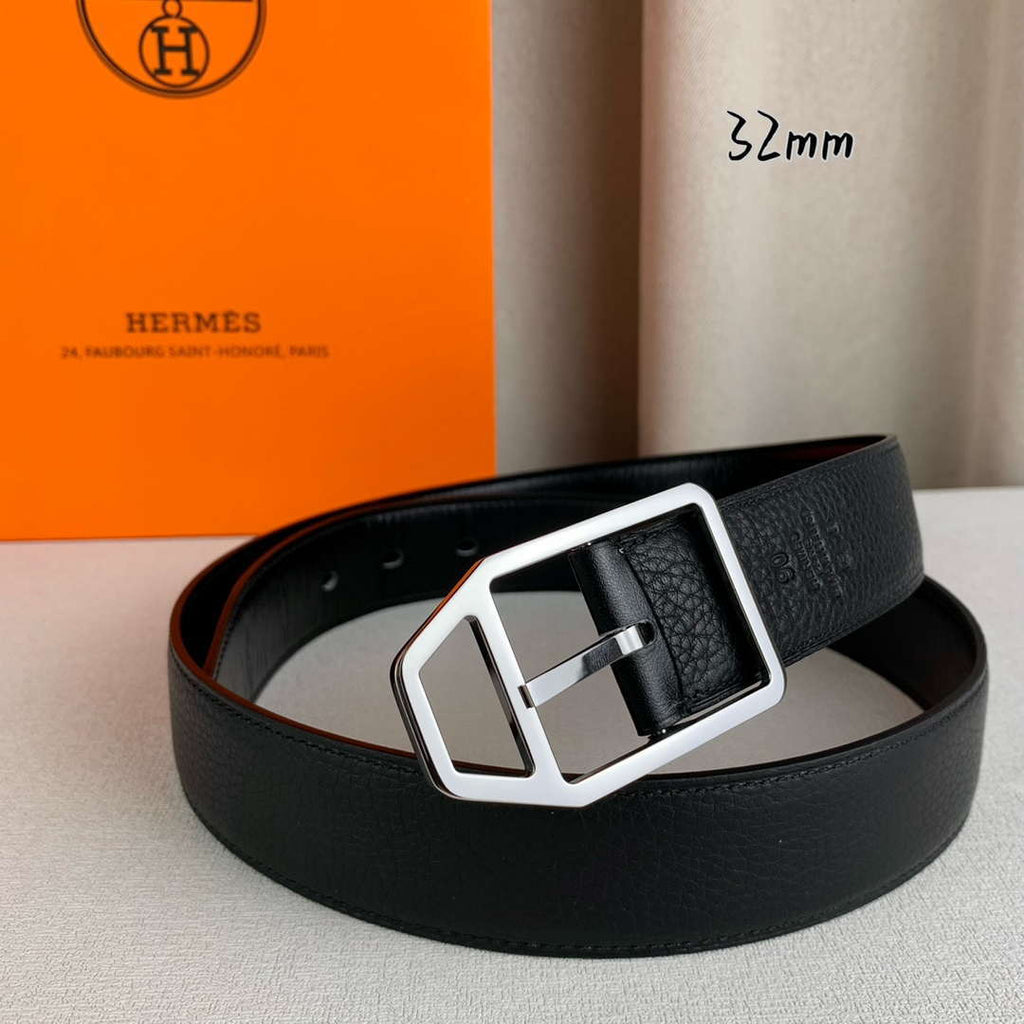 Hermes H010632UP2K Jockey belt buckle & Reversible leather strap 32 mm H88011