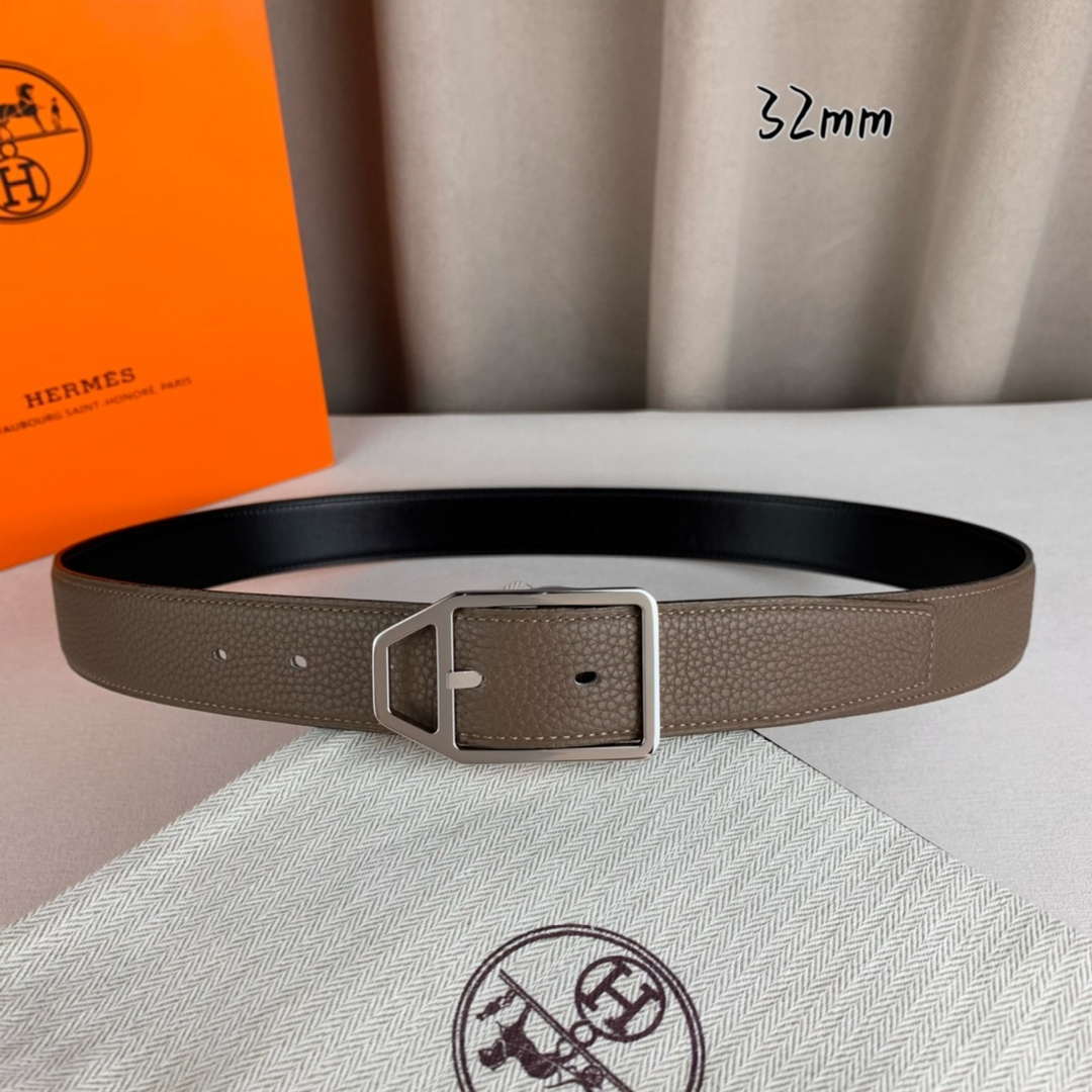 Hermes H010632UP2K Jockey belt buckle & Reversible leather strap 32 mm H88014 - '--Please Select-- - View 1