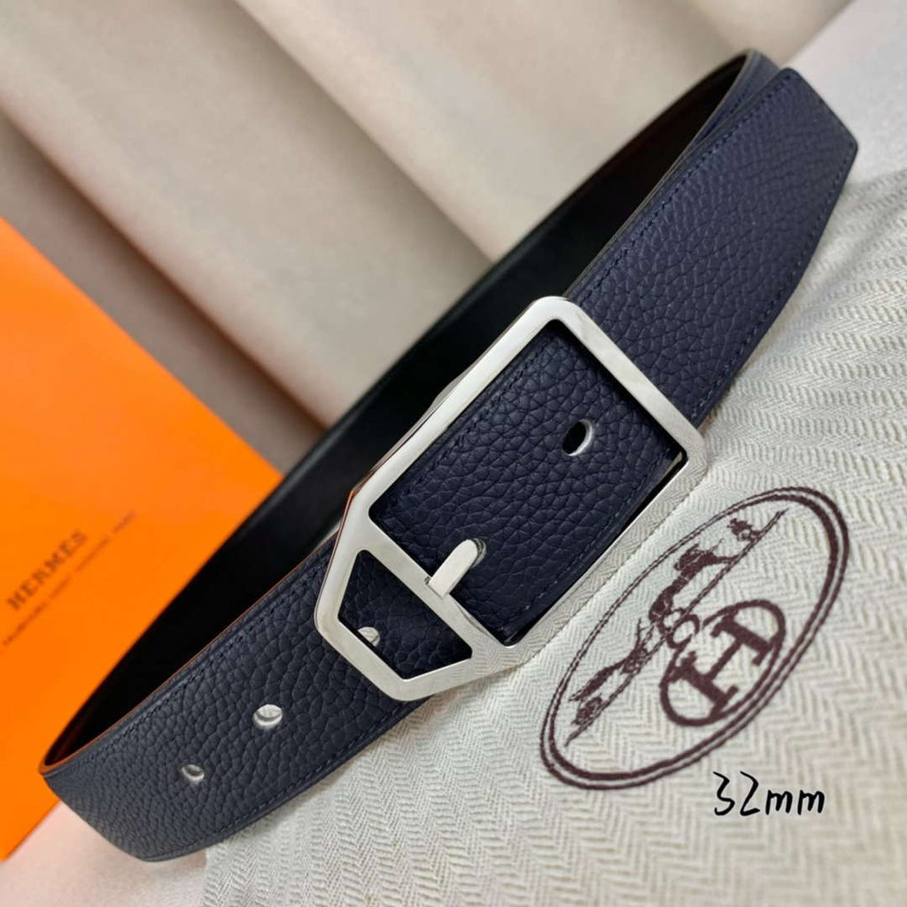 Hermes H010632UP2K Jockey belt buckle & Reversible leather strap 32 mm H88015