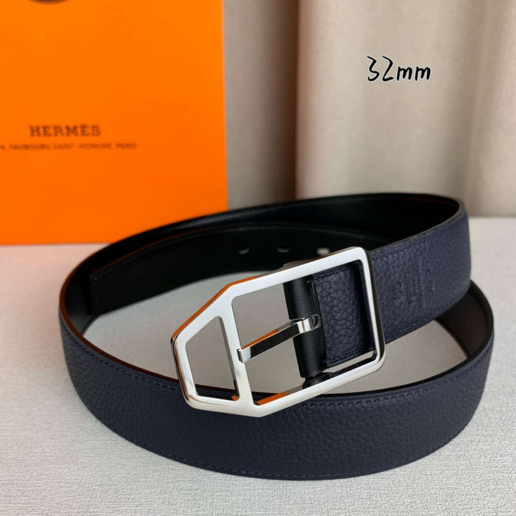 Hermes H010632UP2K Jockey belt buckle & Reversible leather strap 32 mm H88015
