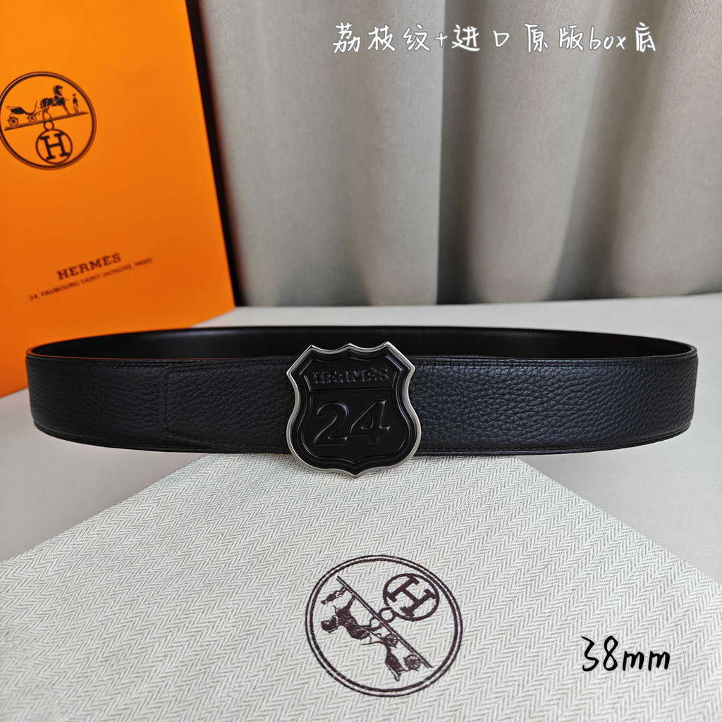 Hermes H010636UK89 On the Road belt buckle & Cache-Tout leather strap 38 mm H88001