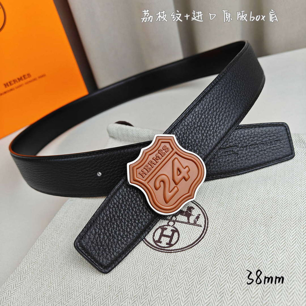 Hermes H010636UK89 On the Road belt buckle & Cache-Tout leather strap 38 mm H88001