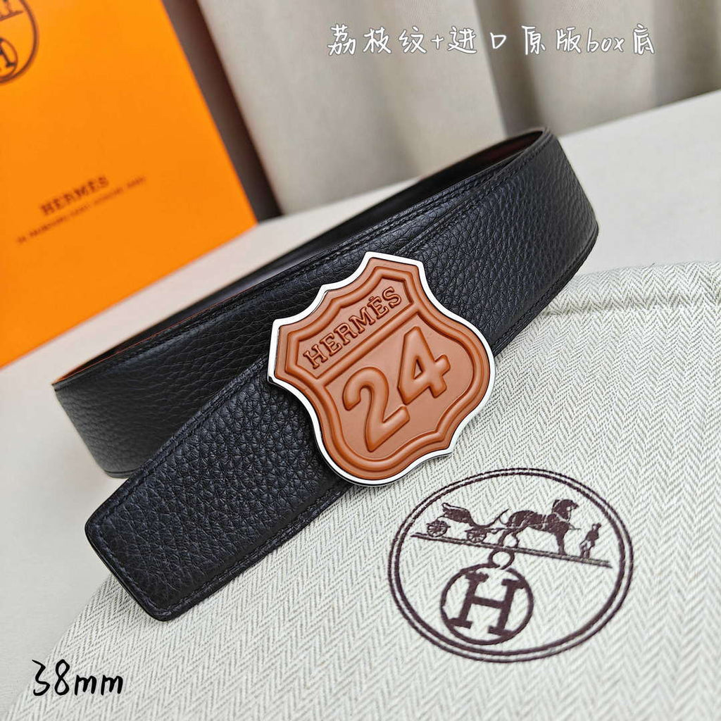 Hermes H010636UK89 On the Road belt buckle & Cache-Tout leather strap 38 mm H88001