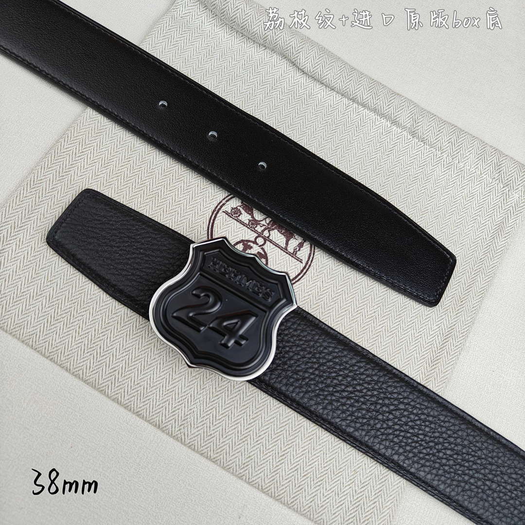 Hermes H010636UK89 On the Road belt buckle & Cache-Tout leather strap 38 mm H88001
