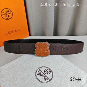 Hermes H010636UK89 On the Road belt buckle & Cache-Tout leather strap 38 mm H88002 - '--Please Select-- / Brown - View 1