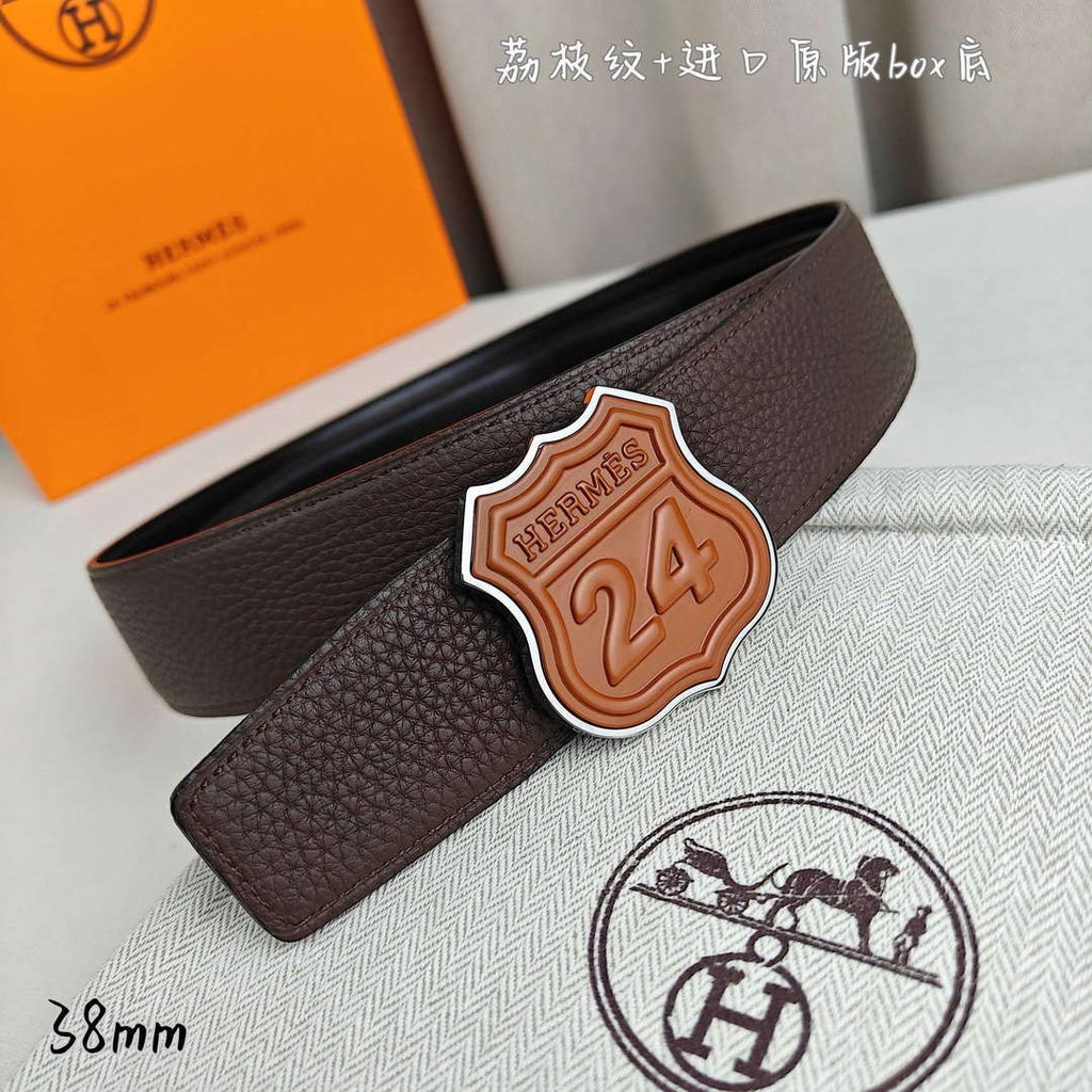 Hermes H010636UK89 On the Road belt buckle & Cache-Tout leather strap 38 mm H88002