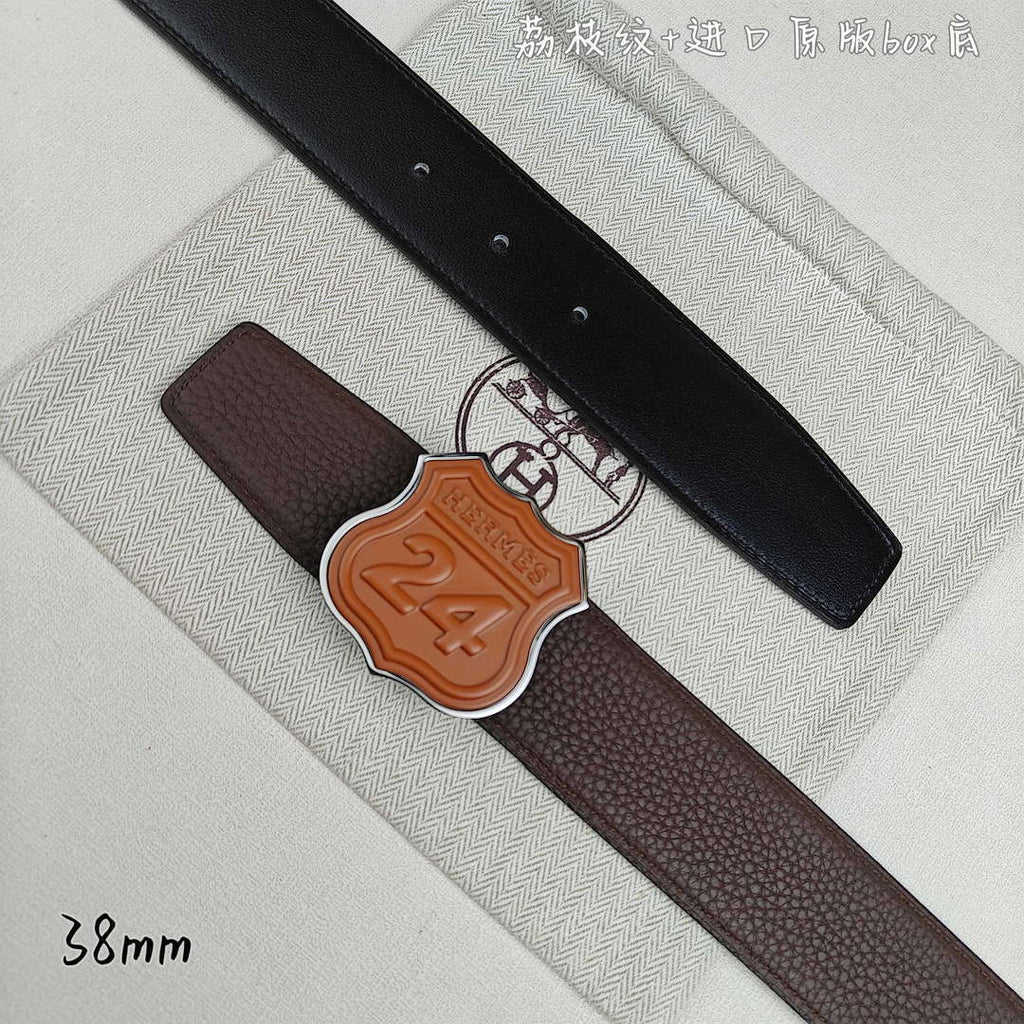 Hermes H010636UK89 On the Road belt buckle & Cache-Tout leather strap 38 mm H88002