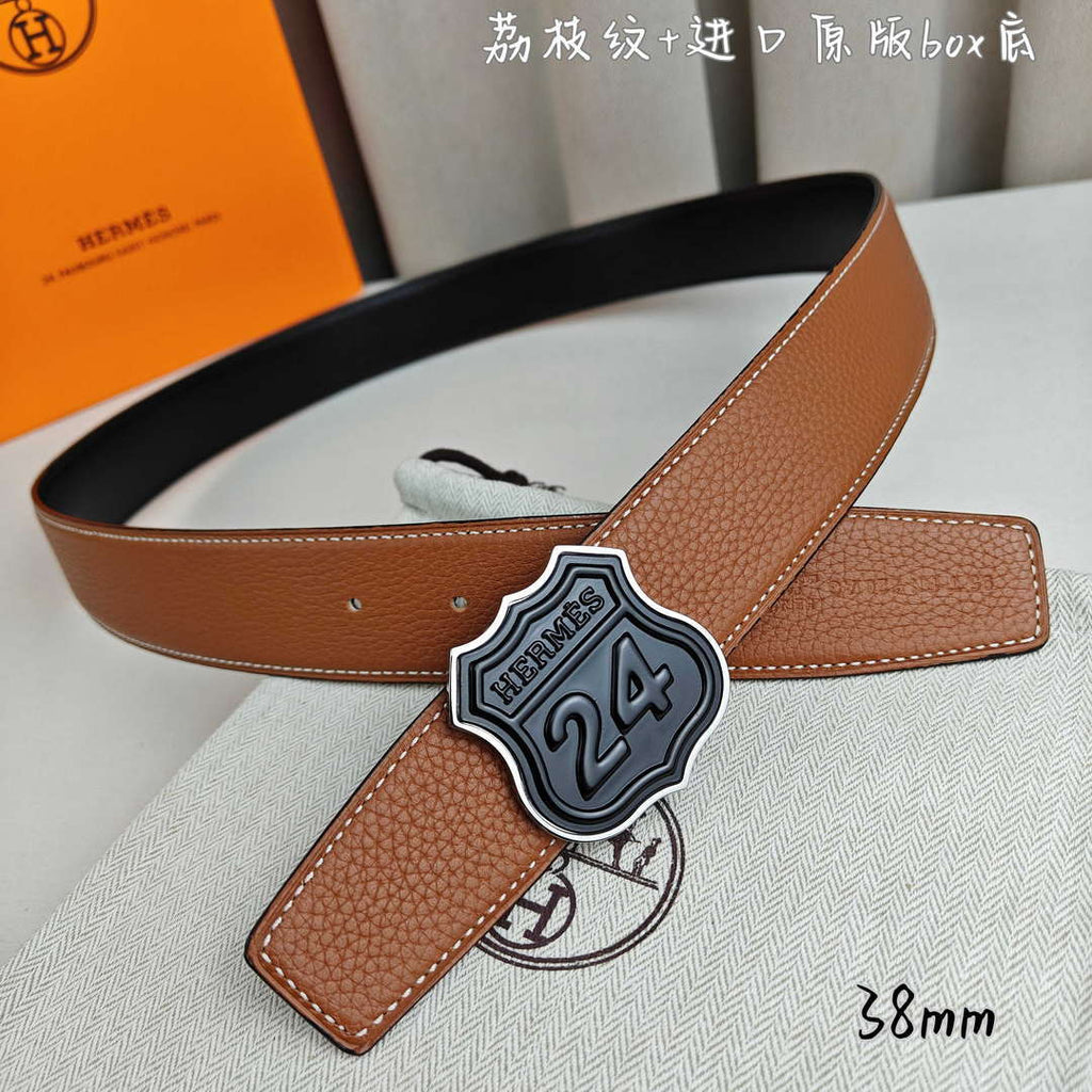Hermes H010636UK89 On the Road belt buckle & Cache-Tout leather strap 38 mm H88003