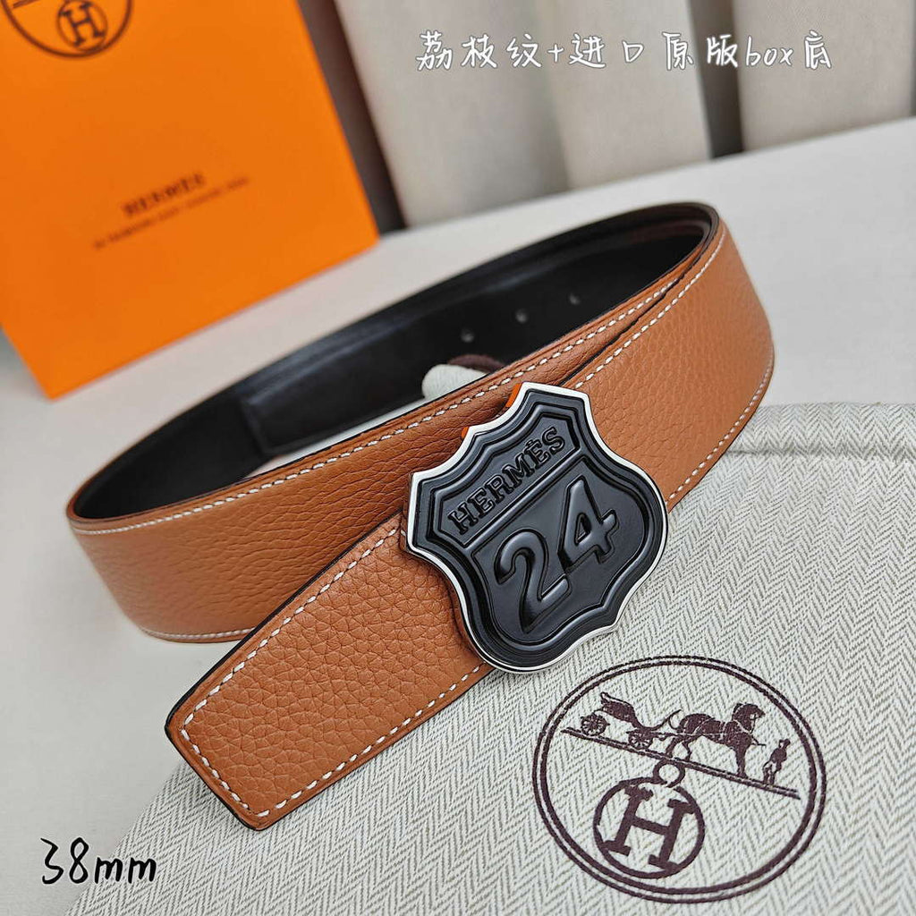 Hermes H010636UK89 On the Road belt buckle & Cache-Tout leather strap 38 mm H88003