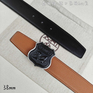 Hermes H010636UK89 On the Road belt buckle & Cache-Tout leather strap 38 mm H88003 - '--Please Select-- / Brown - View 8
