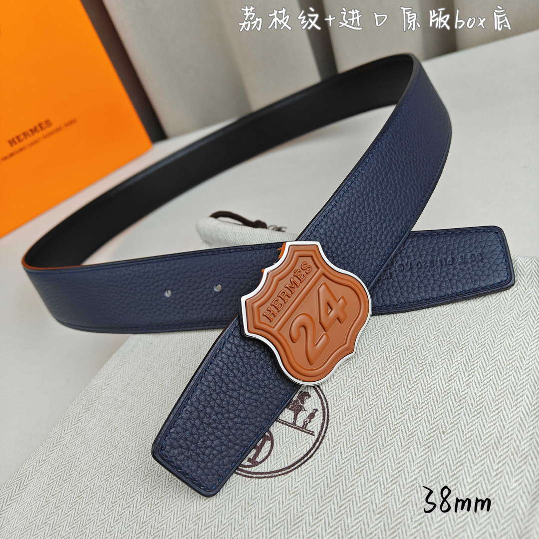 Hermes H010636UK89 On the Road belt buckle & Cache-Tout leather strap 38 mm H88004 - '--Please Select-- / Brown - View 3