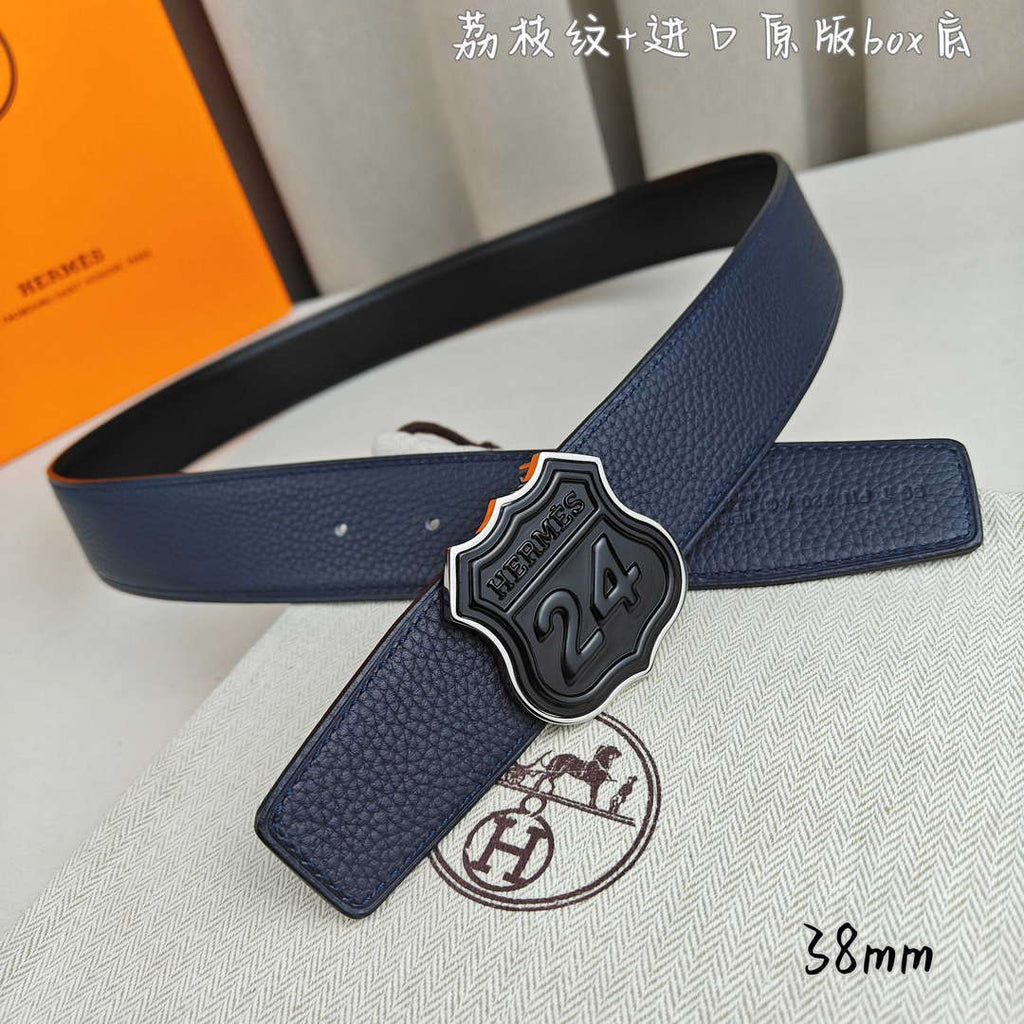 Hermes H010636UK89 On the Road belt buckle & Cache-Tout leather strap 38 mm H88004
