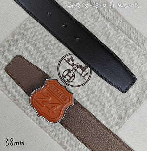 Hermes H010636UK89 On the Road belt buckle & Cache-Tout leather strap 38 mm H88005 - '--Please Select-- / Brown - View 7