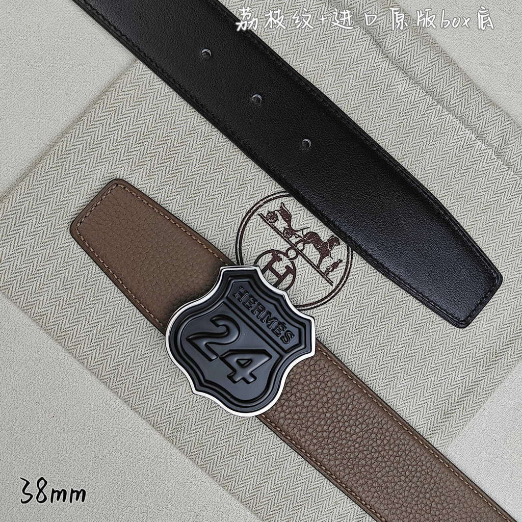 Hermes H010636UK89 On the Road belt buckle & Cache-Tout leather strap 38 mm H88005