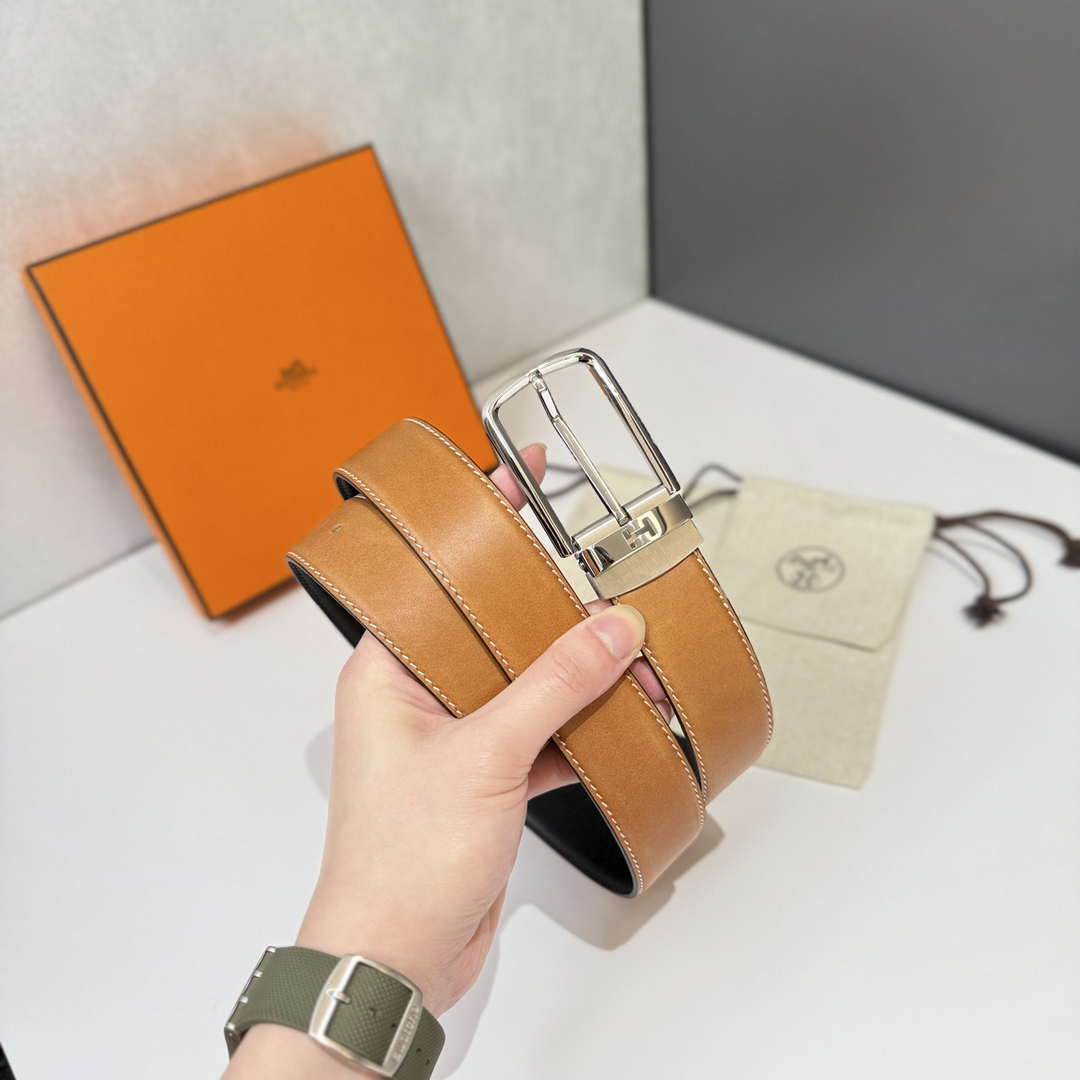 Hermes H049702CK89085 Needle buckle & leather strap 35 mm H88047