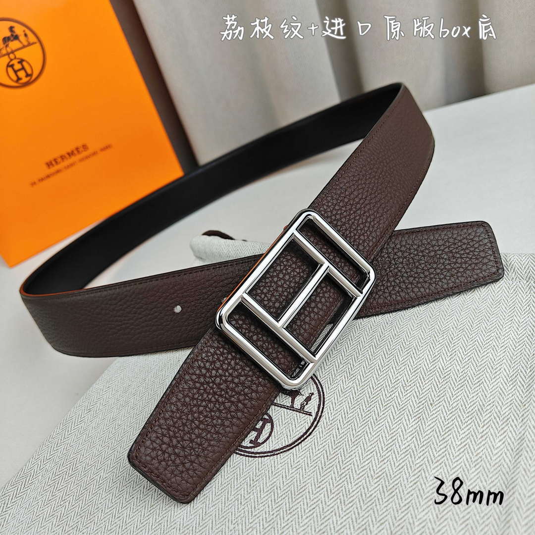 Hermes H066050CP2K H au Carre belt buckle & Reversible leather strap 38 mm H88006